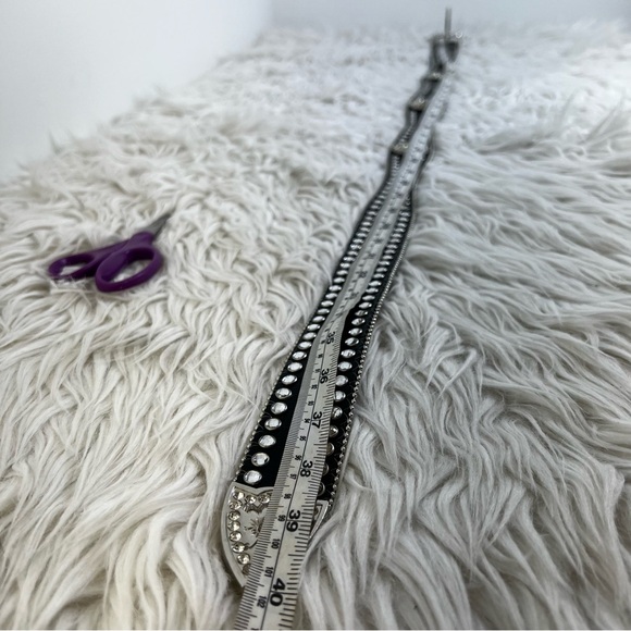 Blazin Roxx Western Womens Belt Gator Scalloped Rhinestone Black N3512001 - Picture 11 of 11